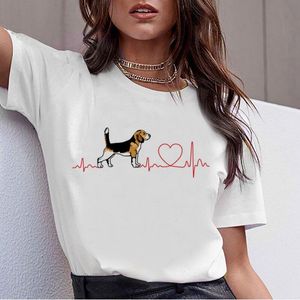 Bull Terrier Rottweiler Kawaii T Shirt Women Beagle Border Collie Malinois Funny T-shirt Cute Whippet Greyhound Female