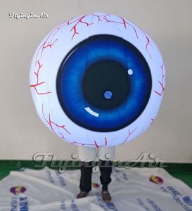 Wholesale eyeball lights resale online - Huge Lighting Inflatable Eyeball Balloon Costume m Blue Round Walking Blow Up Eyeball Suit With LED Light For Halloween Event And Carnival Parade Show