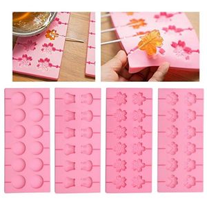 Silikonform Lutscher Kind DIYs kleines Geschenk 12 Löcher Form mit Stäbchen DIY KIT 3D Fondant Kuchen rund geformte Schokolade SN5956