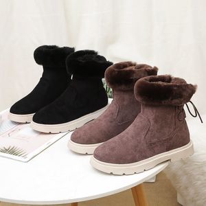 Botas de neve de moda para sapatos de inverno mulheres botas mulheres casuais tornozelo de tornozelo quente botas mujer