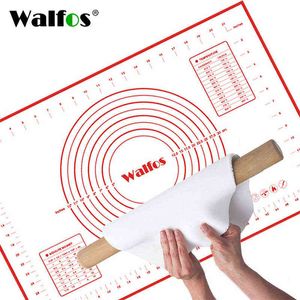 Walfos 1 pezzo 50x70cm non bastone in silicone tappetini tappetini foglio fodera pad cottura da forno forno pasta utensili da cucina 211110