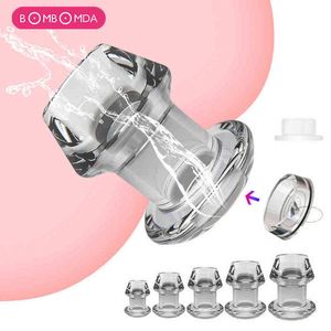 Nxy Sex Anal Toys Hollow Butt Plug with Insert Tunnel Toy Huge Speculum Anus Dilator Sm Enema Gay 1208