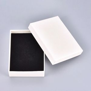 Cardboard Jewelry Box Gift Cardboard Boxes for Ring Necklace Earring Jewelry Gifts Packaging with Black Sponge Inside 24pc