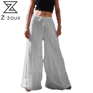 女性パンツ包帯プラスサイズ5xl長い広い足のズボンすべて一致するカジュアルな夏のファッション210524
