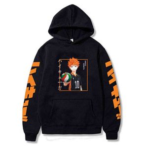 Anime Hoodie Haikyuu Shoyou Hinata Hoodies Rahat Hoody Kazak Y211118