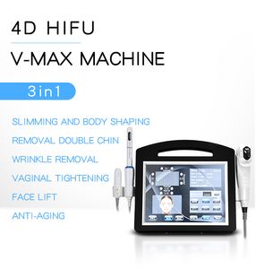 Bärbar 3 i 1 vaginal åtdragning v Max ansiktslyft 12 Linjer Ultraljud 4D Hifu Machine Wrinkle Avlägsnande Skönhetsutrustning