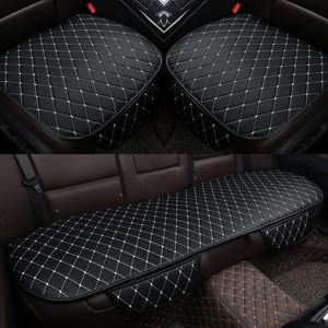 Coprisedili per auto 3 pezzi cuscino di protezione per automobili set completo in pelle PU accessori interni auto universali tappetino250z