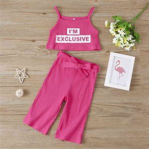 2pcs Toddler Unisex Gonna tuta casual Set da bambino per abbigliamento bambina 210528