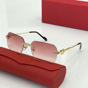 Sonnenbrille für Männer und Frauen, Luxus-Designer-Brille, rahmenlos, dekorativ, Ruhm, große rechteckige Rahmengläser, bequem, Originalverpackung, Sonnenbrillen-Visier 2021