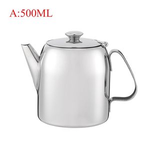 500/850 ml Rostfritt stål Värmebeständig vattenkanna Kaffejuice Pot Kokare Hem El Restaurang Tekanna Drinkware 210813