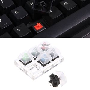 Mechanical Keyboard Clear Keycaps 6 Key Caps Swit6X Tester Kit For Cherry MX Z09 Drop ship