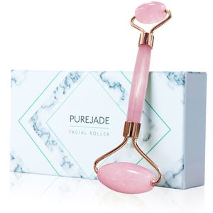 Rose Quartz Roller Slimming Face Massager Lifting Tool Natural Stone Facial Massage Pink Skin Massage Tools with gift box
