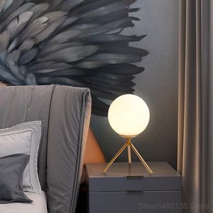 Table Lamps Nordic Minimalist Personality Lamp Glass Creative Bedroom Bedside Study Computer Desk Work Decoration LED