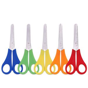 1000pcs Wholesale Plastic Children Cutter Kids Safety Scissors DIY Scale Ruler Scissor Child Stationery Office Student sShears 4619 Q2