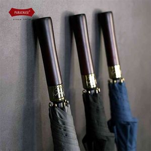 Big Umbrella Windproof Wooden Handle Luxury Long Rain Women Men Business Outdoor Large Golf s 130cm Diameter 210721