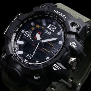 2022 SMAEL Mens Watches Top Luxury Quartz LED Digital Watch Men Casual Waterproof Sport Relogio Masculino