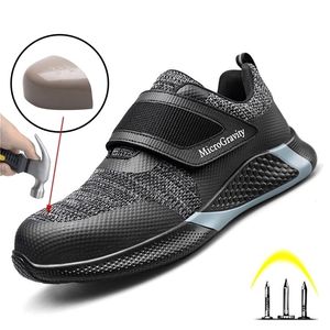 Direktförsäljning Lazy Safety Shoes Male KPU Material Lätt skyddande arbete Punkteringsskyddande stövlar 211217