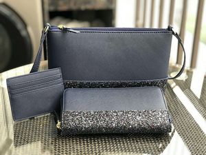 Women Luxurys Designers Väskor Handväskor Hobo Casual Tote Purse Glitter Mini Crossbody Wallet Card Holder Sets Cross Body Shoulder BA242P
