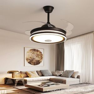 Ceiling Fans Nordic Light Luxury Fan Lamp Bedroom Modern Minimalist With Led Ventilador De Techo Room Decor BC50DD