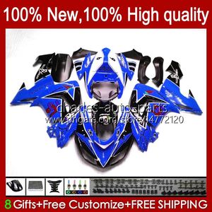 Carrozzeria per KAWASAKI NINJA ZX1000CC ZX 10R 10 R 1000 CC 2006 2007 Corpo 14No.95 1000CC ZX1000C 2006-2007 ZX-10R ZX1000 ZX10R 06 07 Kit carenatura moto blu lucido