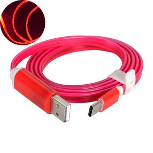 FAST Luminous LED Płynne Lekki Magnetyczny Kable Telefon typu C USB-C Micro USB Kabel ładujący do Samsung HTC LG Android PC