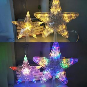 Saiten LED Weihnachtsbaum Top Leuchten austauschbarer leuchtender Stern mit Batteriekasten für Dekoration Sterne String Licht