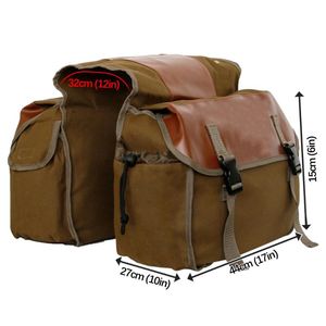 Outdoor Bags Bike Pannier Bag Vattentät Canvas Cykel Baksätet Cykel Double Panniers Pack