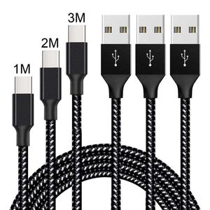 High Speed Aluminum alloy braided data charging cable for Android Mcrio v8/Type-C mobile phone 1M 3FT Cord New