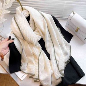 2022 Women Scarves Warm silk feeling scarf Shawls And Wraps Fashion Winter Blanket Bufanda Ladies Pashmina Hijab Echarpe Foulard Y220228