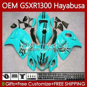 OEM Hayabusa dla Suzuki GSXR-1300 GSXR 1300 CC 1300CC 77NO.134 GSXR1100 08 2008 2009 2011 2012 2012 2013 GSX R1300 2014 2015 2015 2017 2018 2019 2019 Zestaw targowy błyszczący cyjan