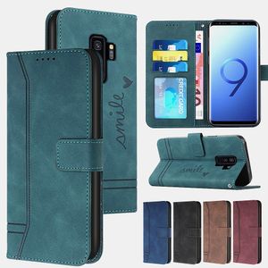 Matte PU Leather Wallet Cases for Samsung Galaxy S21 S20 S10 S9 S8 Plus Note 20 Ultra 10 9 8 Anti-Fingerprint Flip Cover Fundas
