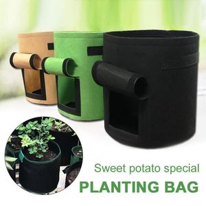 Planters & Pots Nonwoven Tomato Planting Bag Plant Grow Potato Planter Pot Storage Container Vegetable Home Garden Patio Balcony Greenhouse