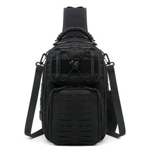 Nova mochila tática Mille Exército Laser Molle Molle Sling Ombro Peito Saco Homens de Caça ao ar livre Viagem Camping Camo Saco Y0721