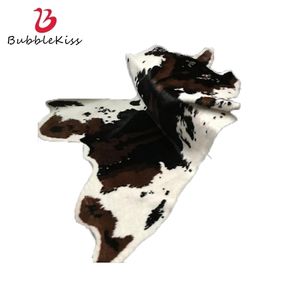 Bubble Kiss Faux Fur Rugs For Bedroom Creative Cow Shaped Carpet Sheepskin Rugs Home Living Room Decor Coffee Table Fuffly Rugs 211204