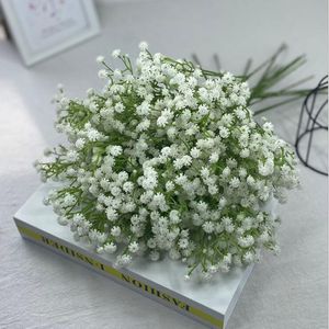 Einzelne Weiß Ankommen Gypsophila Baby Atem Künstliche Gefälschte Seidenblumen Pflanze Home Hochzeit Dekoration JJE13157