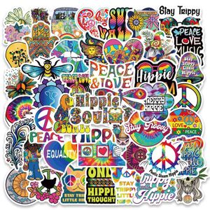 10/50 pcs engraçado hippie estilo adesivos graffiti decalques dos desenhos animados diy skate guitarra laptop motocicleta criança adesivo brinquedo presente carro