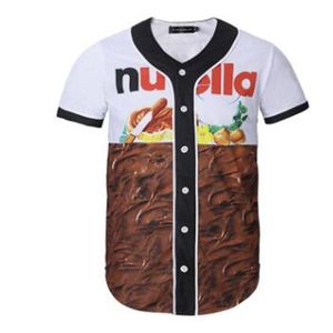 Męska koszulka Baseball Koszulka D Drukowana Koszula Button Unisex Summer Casual Casual Undershirts Hip Hop Tshirt Nastolatki