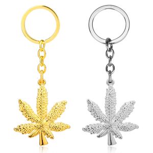 Hanchang Fashion Jewelry Keychain Little Ladies Maple Leaf Shap Chain Chain Charm Pingente Keyring Momen Mulheres Presente de Natal