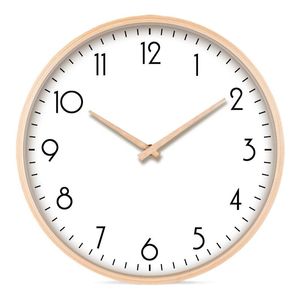 Holz Geschenke Ideen großhandel-Wanduhren Nordic Large Clock Holz Luxus Uhren Home Decor Silent Schlafzimmer Küche Wohnzimmer Dekoration Geschenkideen