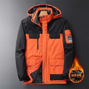 Męska Kurtka Duża Wielkość Zimowa Odzieży Outdize Coat Fleece Down Ciepła Parka Mężczyzna 9XL Big 8XL Kurtka Wodoodporna Kapturem Mężczyźni 211014