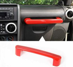 Red Car Copilot Grab Handle Cover Ram Trim för 2007-2010 Jeep Wrangler JK JKU Inredning Tillbehör