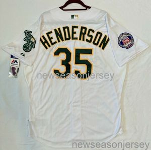 Stitched retro jersey RICKEY HENDERSON COOL BASE WHITE JERSEY Men Women Youth Baseball Jersey XS-5XL 6XL