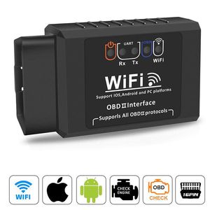 Scanner automatico WiFi OBDII ELM327 OBD2 per iPhone Android PC Problemi con il veicolo Scansione diagnostica del motore Leggere fino a 15.000 dati