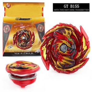 Mini Beybleyd Metal Fusion 2 i 1 Spinning Top Burst Diy Blade Barnleksak Med Antenn B155 Gyro Leksaker För Barn X0528