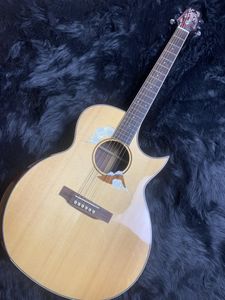 2022 New Acoustic Guitar All Solid 43", Natural Wood Color. Top spruce, side back rosewood. Rosewood inlaid fingerboard..