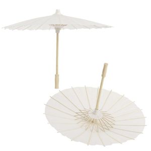 Wholesale umbrella diameter resale online - Umbrellas cm Diameter Umbrella DIY White Paper Parasol Children Performance Random Style Handle
