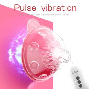 NXY Pump Leksaker Nippel Massager Vibrerande Bröstugn Stimulering 10 Vibrationslägen Fjärrkontroll Vibrator Uppladdningsbart Kön för kvinnor 1126