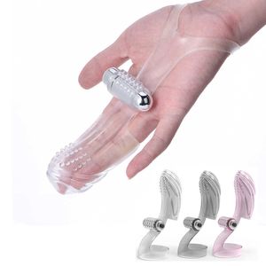 Massage Produkter Finger Penis Sleeve Vibrator G Spot Massage Clit Stimulera Sexleksaker För Kvinnor Lesbisk Kvinnlig Masturbator Orgasm Vuxenprodukter
