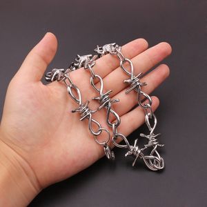 Designer Necklace Women Hip-hop Punk Style Barbed Wire Brambles Link Chain Choker Gifts for Friends Collares de Moda