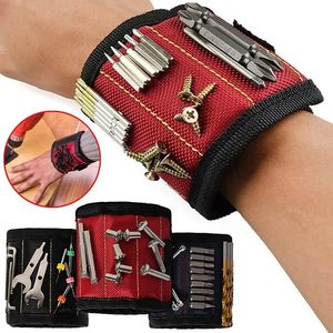 Magnética pulseira Bolso Bolsa Bolsa Saco Parafusos Holding Tools Braceletes Magnéticos Pulseiras Forte Forte Toolkit de Pulso